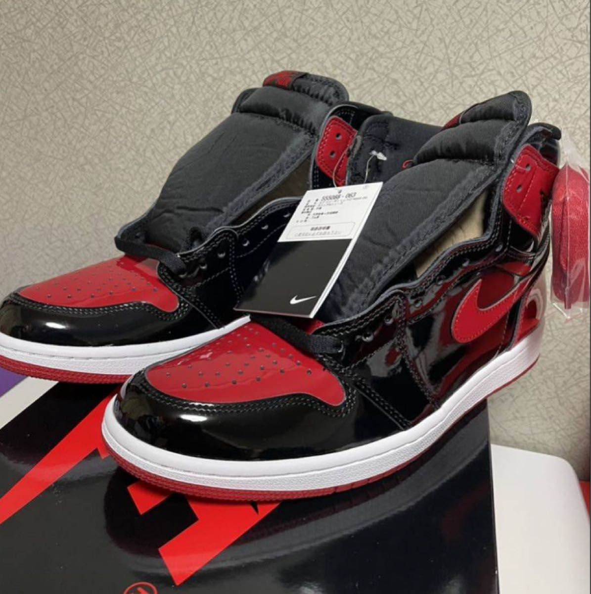 NIKE AIR JORDAN 1 RETRO HIGH OG PATENT BRED 28cm 555088-063 NIKE AIR JORDAN 1 RETRO HIGH OG PATENT BRED 28cm 555088-063