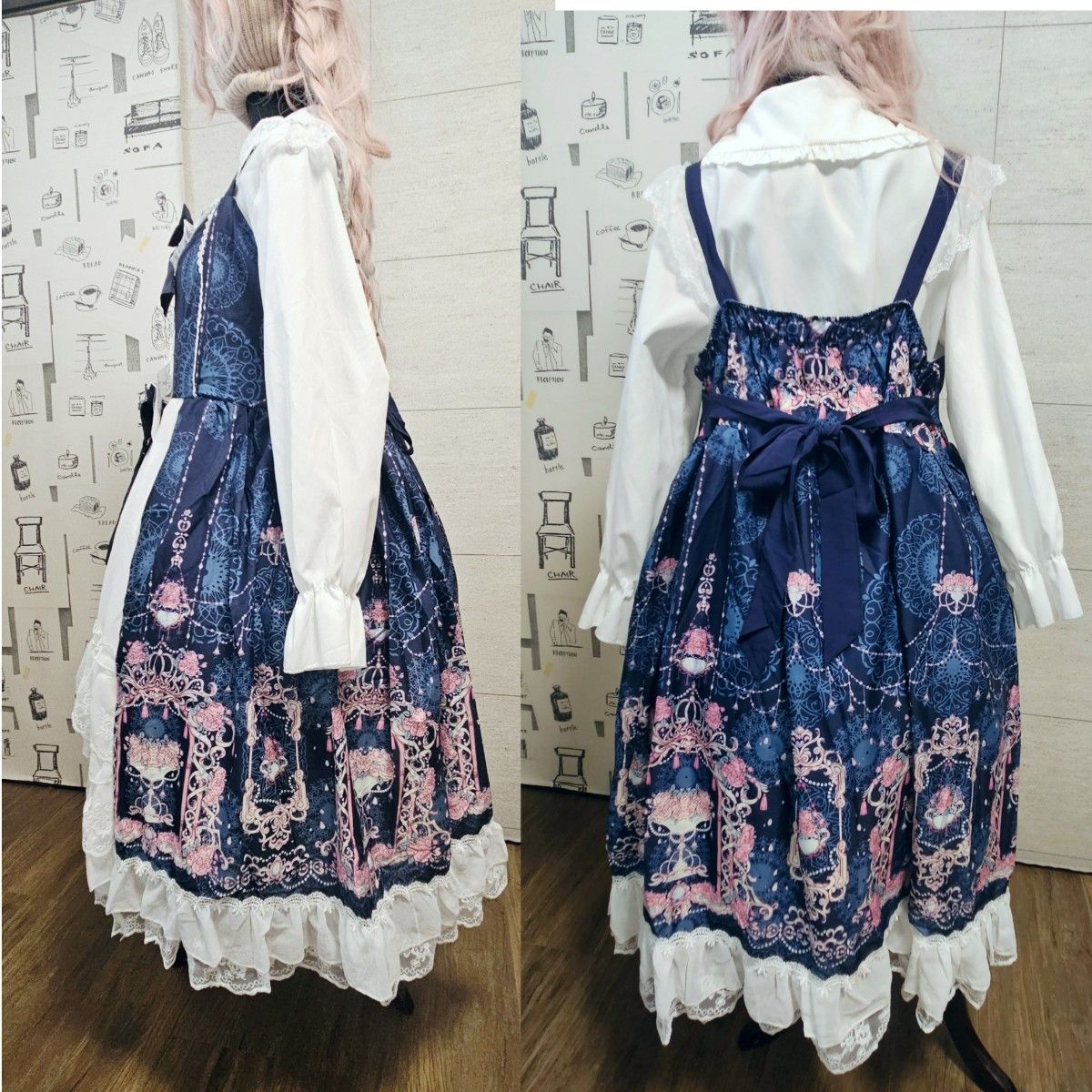 G97 大きいサイズ 薔薇とレース柄 ゴスロリワンピース4XL G97 大きいサイズ 薔薇とレース柄 ゴスロリワンピース4XL
