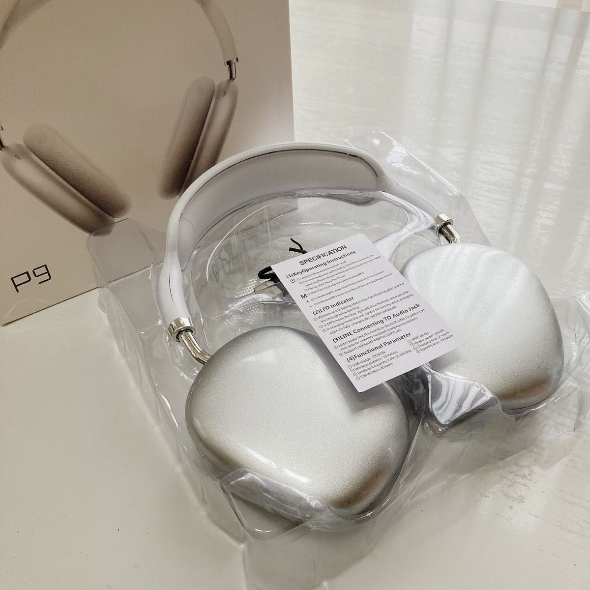 ワイヤレス ヘッドホン Apple Airpods max 互換品 ホワイト 白 ワイヤレス ヘッドホン Apple Airpods max 互換品 ホワイト 白