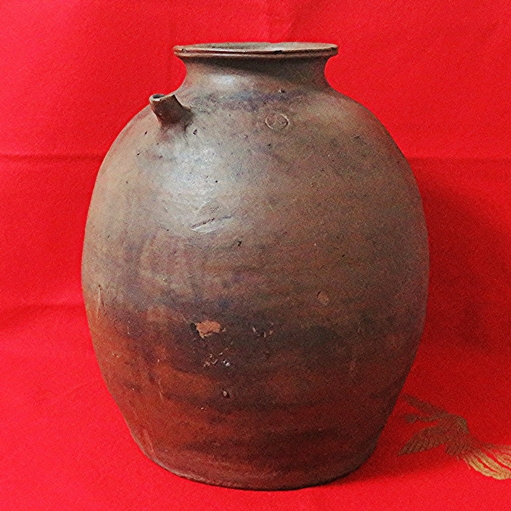 大きな焼締め壺 §大甕かめ大壷つぼ三耳壺水瓶骨董品民芸陶器古 大きな焼締め壺 §大甕かめ大壷つぼ三耳壺水瓶骨董品民芸陶器古