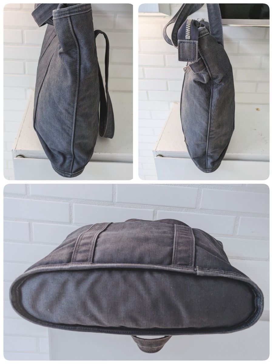 美品 PORTER ポーター トートバッグ デニム A4 肩掛け グレー 美品 PORTER ポーター トートバッグ デニム A4 肩掛け グレー