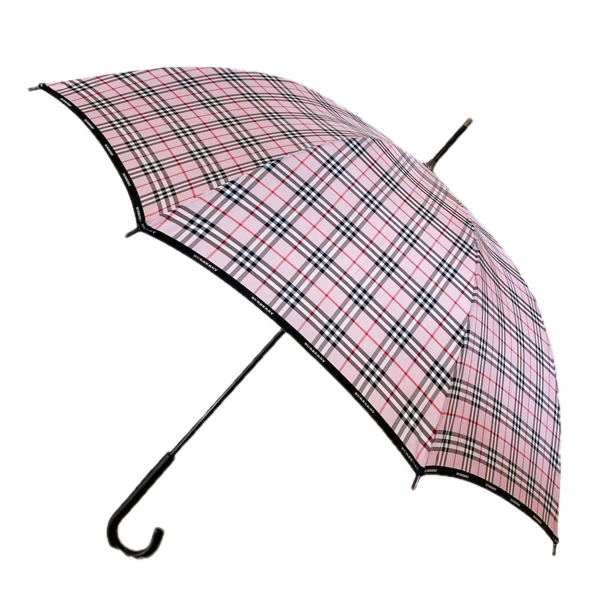 バーバリー 長傘 ノバチェック ピンク BURBERRY 晴雨兼用 雨傘 バーバリー 長傘 ノバチェック ピンク BURBERRY 晴雨兼用 雨傘