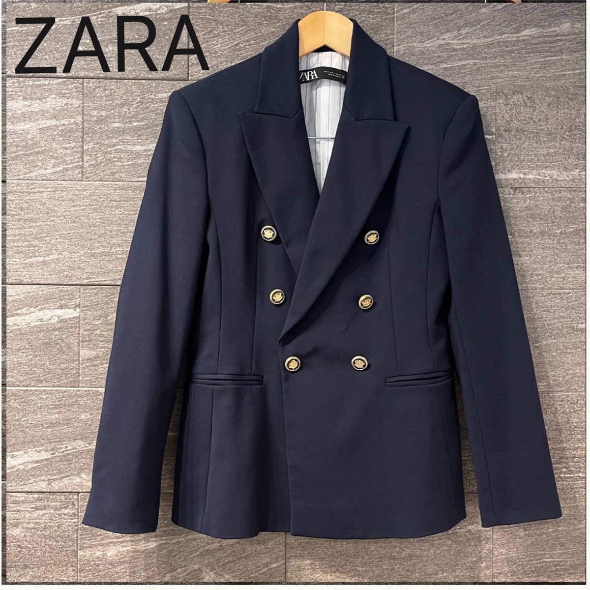 美品 ZARA ザラ 金ボタン ネイビージャケット ブレザー 紺ブレ 美品 ZARA ザラ 金ボタン ネイビージャケット ブレザー 紺ブレ