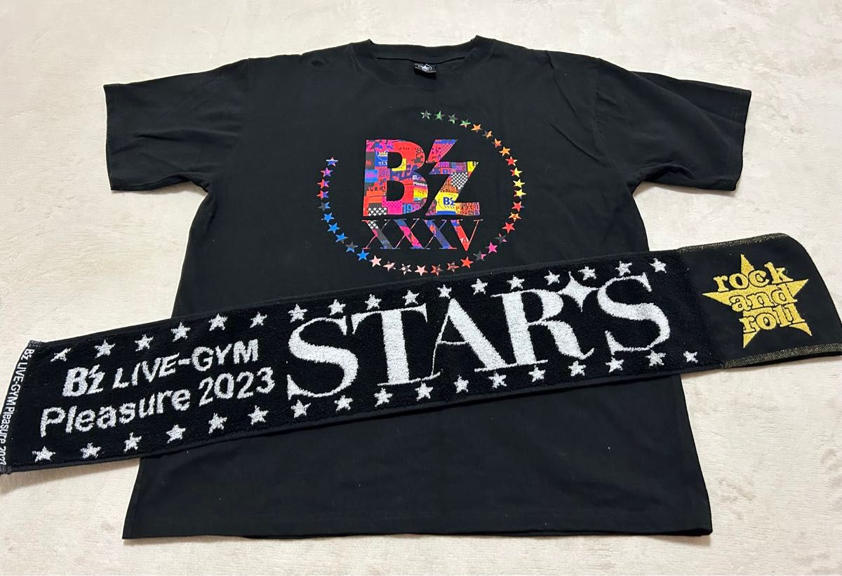 B'z livegym pleasure2023 ツアーTシャツ L size ツアータオル B'z livegym pleasure2023 ツアーTシャツ L size ツアータオル