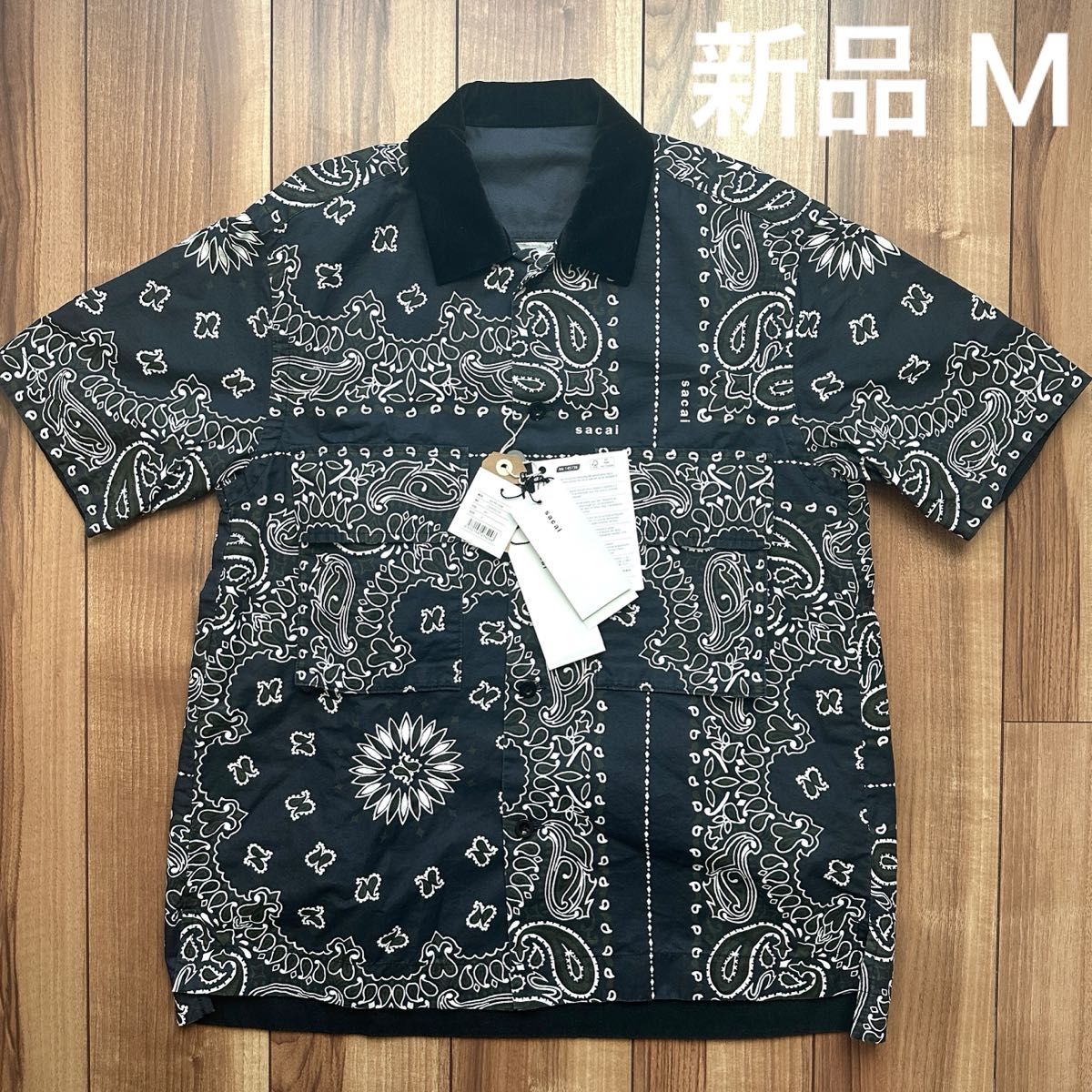木村拓哉着用!】メンズ sacai サカイ バンダナ柄シャツ 木村拓哉着用!】メンズ sacai サカイ バンダナ柄シャツ