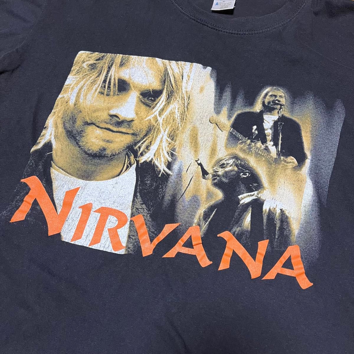 NIRVANA カートコバーン 90s ブラック Tシャツ ユーロブート NIRVANA カートコバーン 90s ブラック Tシャツ ユーロブート