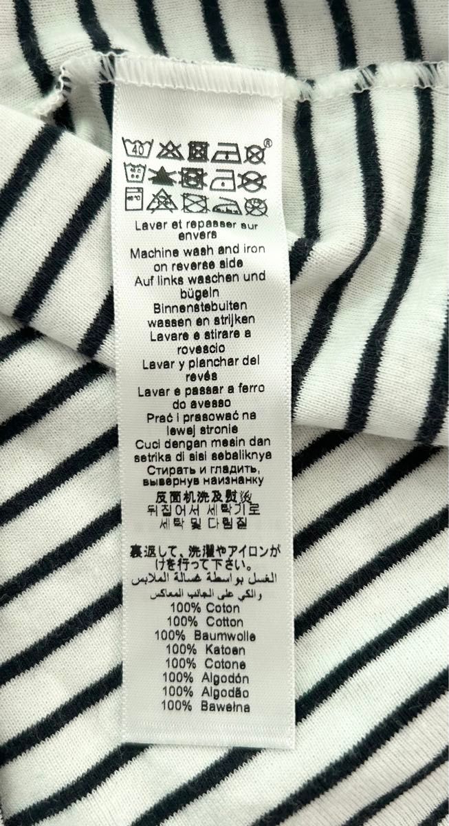 PETIT BATEAU プチバトー ミニマリニエールクルーネックTシャツ