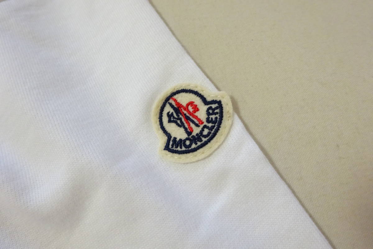 新品 MONCLER Tシャツ 白 M （D2 091 8037150 8390T）モンクレール クールネック 半袖 ワッペン ホワイト 正規品 直営店購入_画像5