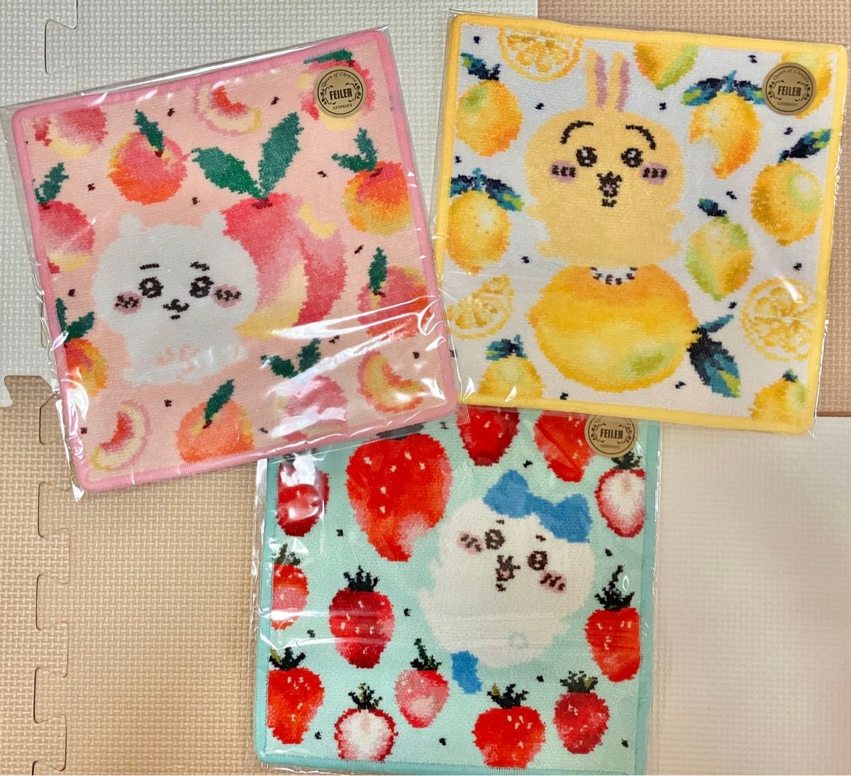 ちいかわ フェイラー タオルハンカチ FEILER ストロベリードット ちいかわ フェイラー タオルハンカチ FEILER ストロベリードット