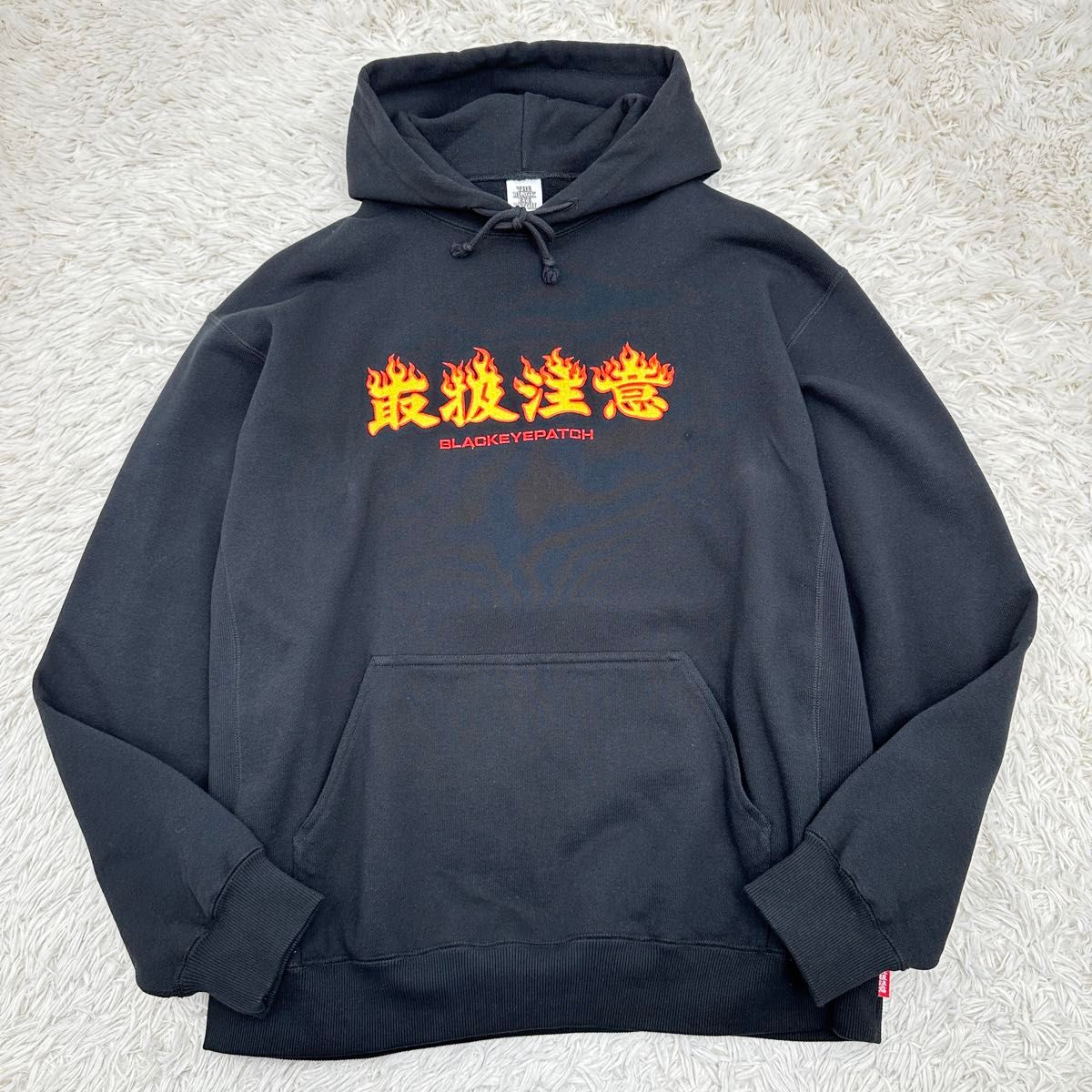 激レアモデル】ブラックアイパッチ センター刺繍ロゴ ファイヤー 激レアモデル】ブラックアイパッチ センター刺繍ロゴ ファイヤー