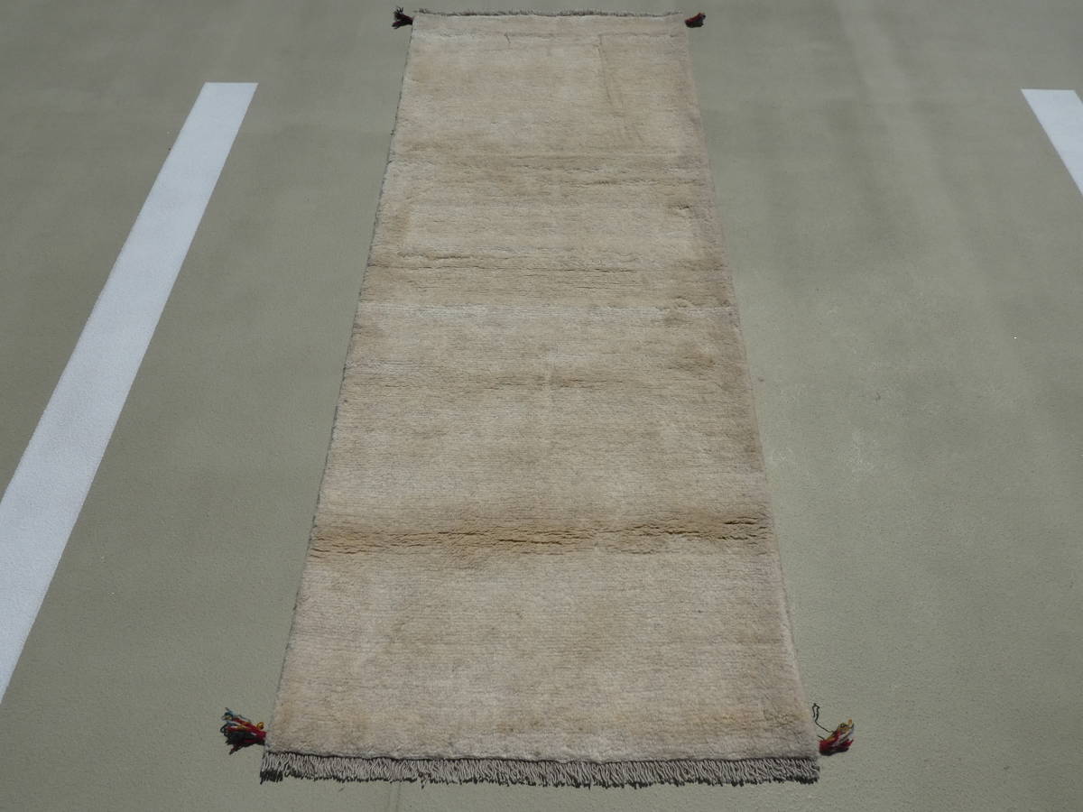 ギャッベ ペルシャ絨毯 アンティーク ラグ カーペット 骨董 イラン産 手織り Tお184