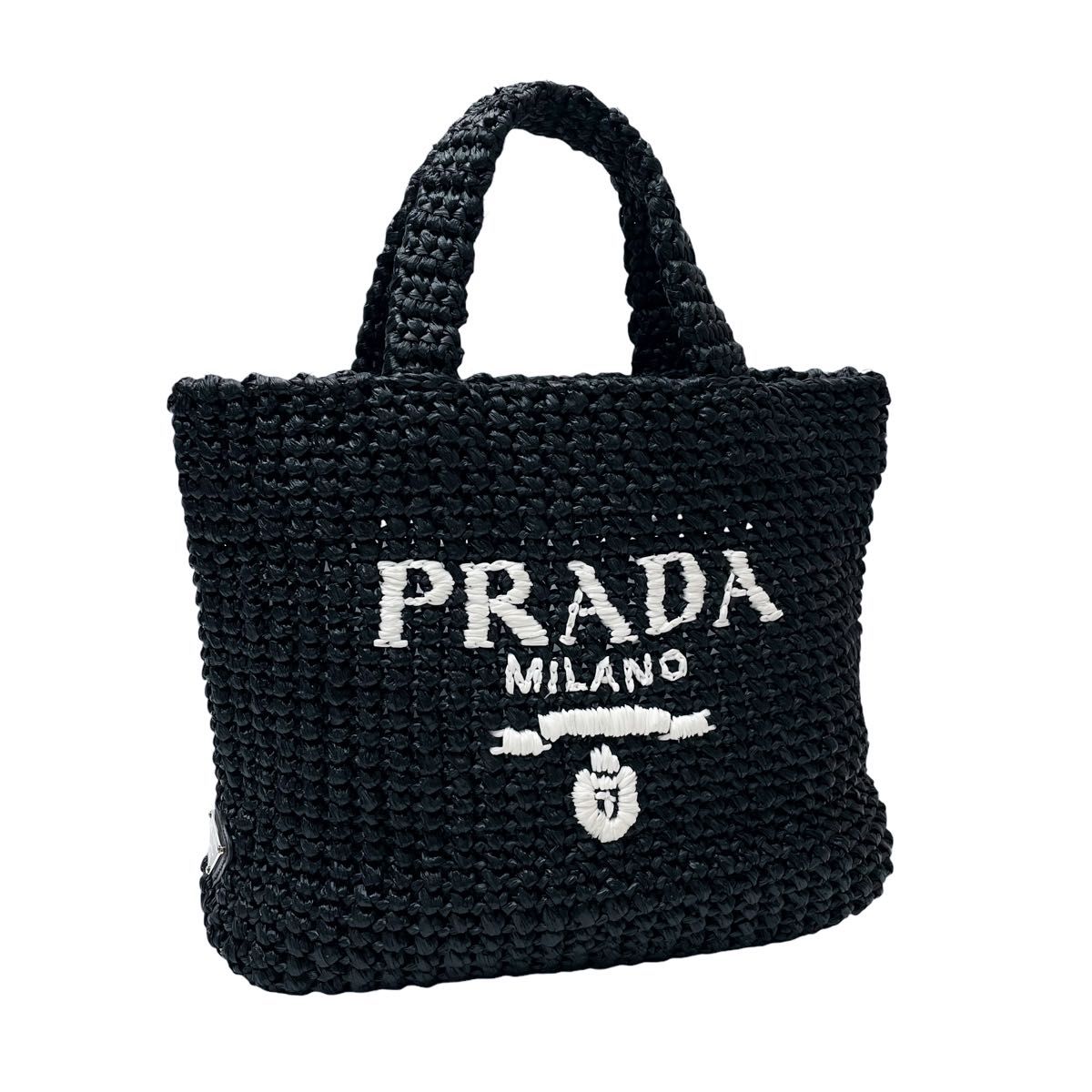 PRADA プラダ リゾート限定 ミニ ラフィア ロゴプリント PRADA プラダ リゾート限定 ミニ ラフィア ロゴプリント