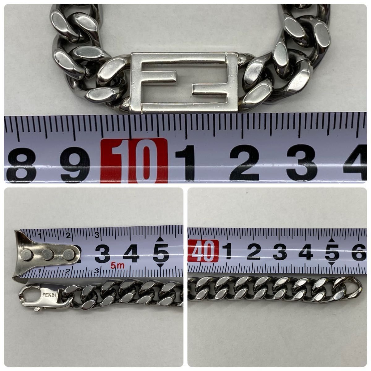 FENDI バゲットネックレス シルバー フェンディ 目黒蓮着用 FENDI バゲットネックレス シルバー フェンディ 目黒蓮着用