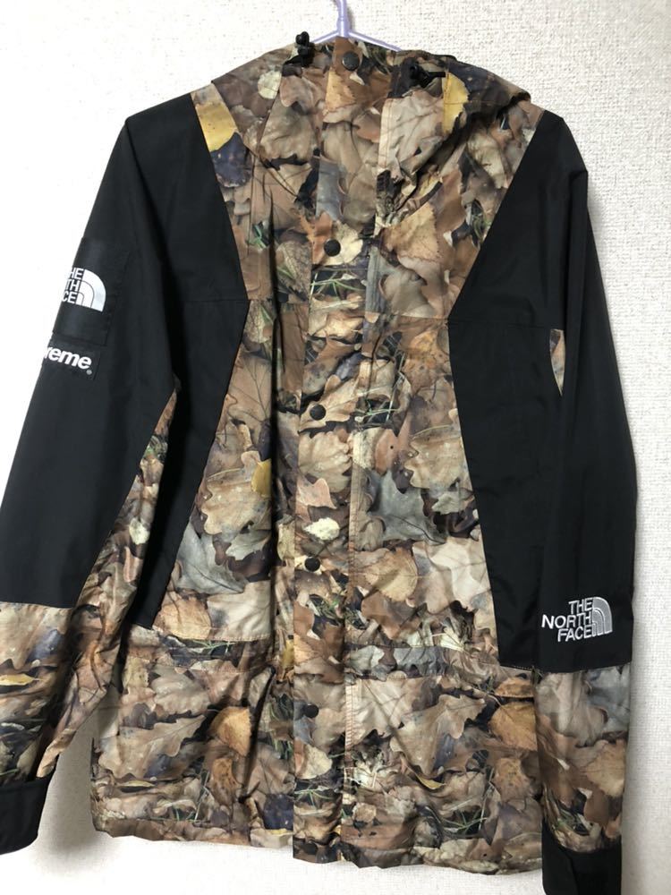 ほぼ新品　レア Sサイズ SUPREME THE NORTH FACE Mountain Light Jacket Leaves 国内正規品 新品 16aw 落ち葉 枯葉