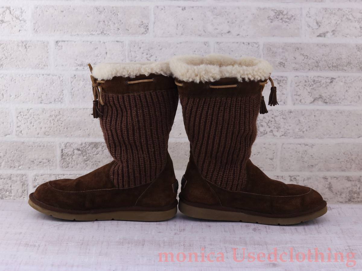 MA290* lady's [UGG Australia ] knitted boots * tea / Brown * lady's *26.