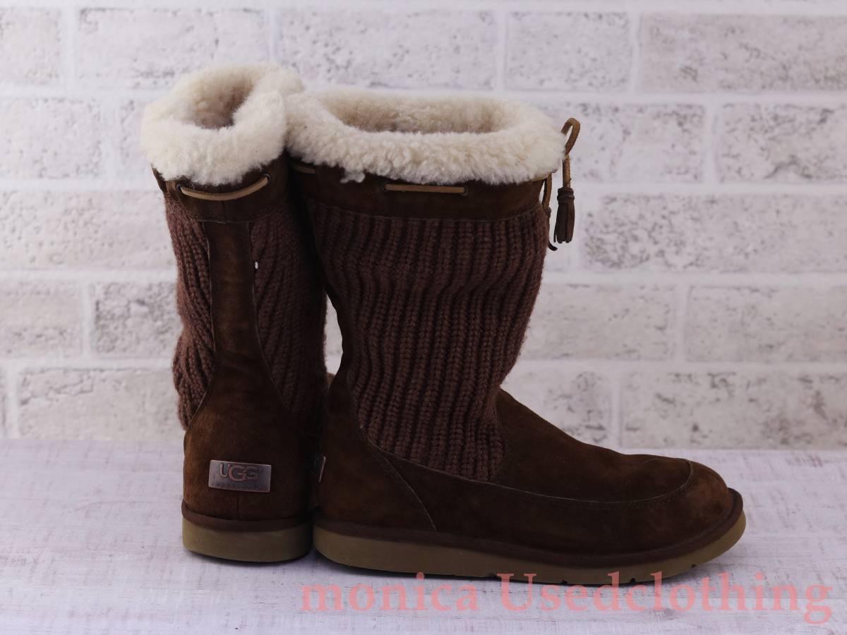 MA290* lady's [UGG Australia ] knitted boots * tea / Brown * lady's *26.