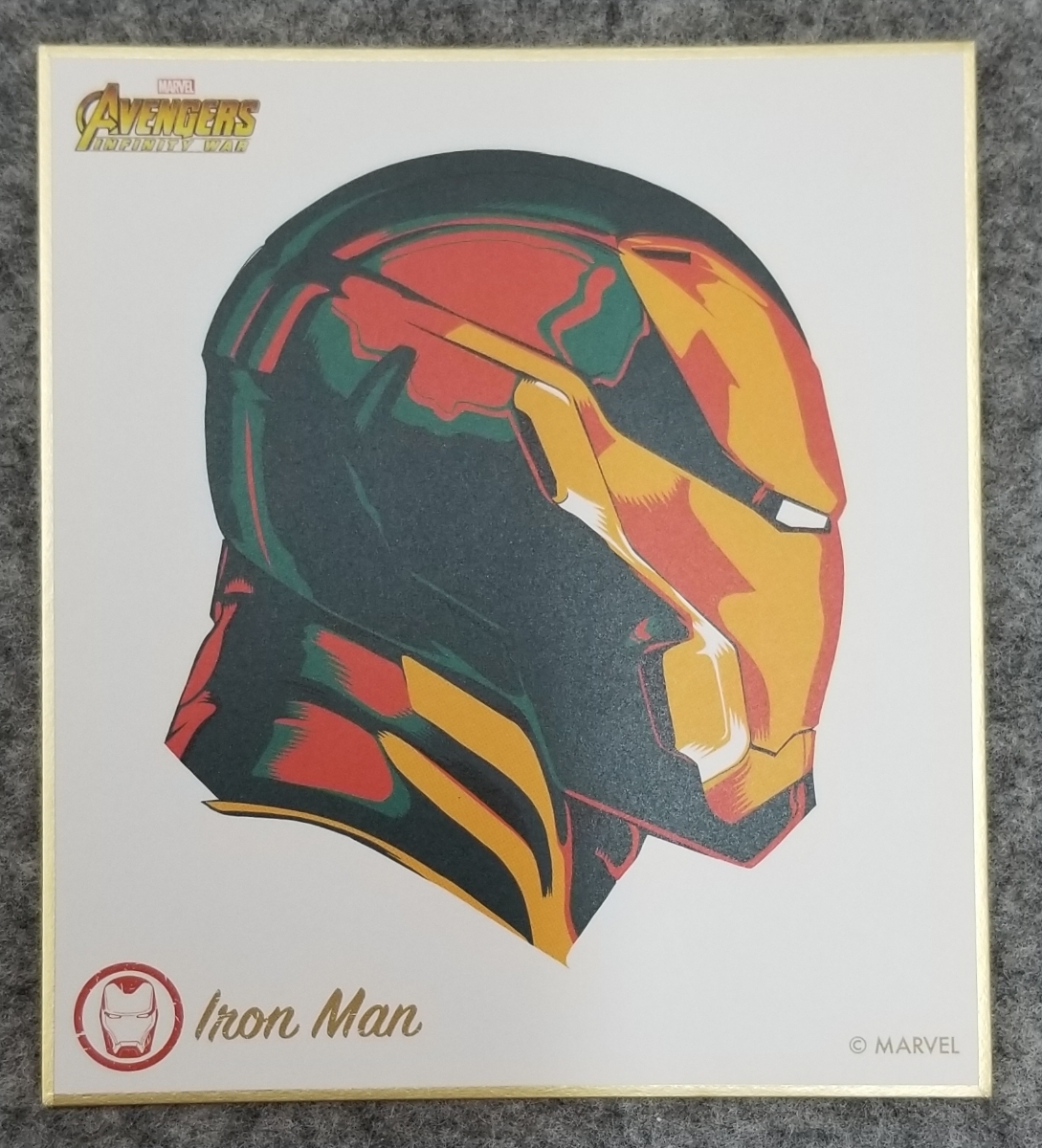 T2/[ Ironman ] Avengers / Infinity * War visual square fancy cardboard collection * end game *ma- bell * MARVEL