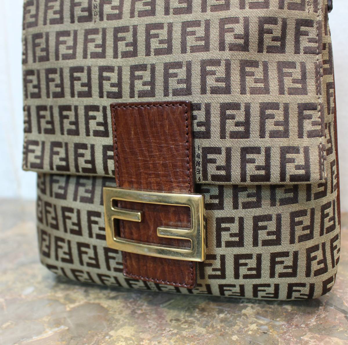 FENDI ZUCCA PATTERNED SHOULDER BAG MADE IN ITALY/フェンディズッカ柄ショルダーバッグ_画像2