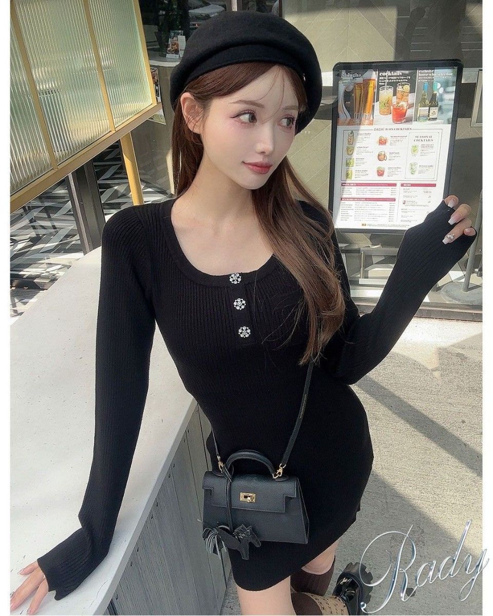 Rady ビジューボタンニットワンピース PR0047C Mサイズ|Yahoo Rady ビジューボタンニットワンピース PR0047C Mサイズ|Yahoo