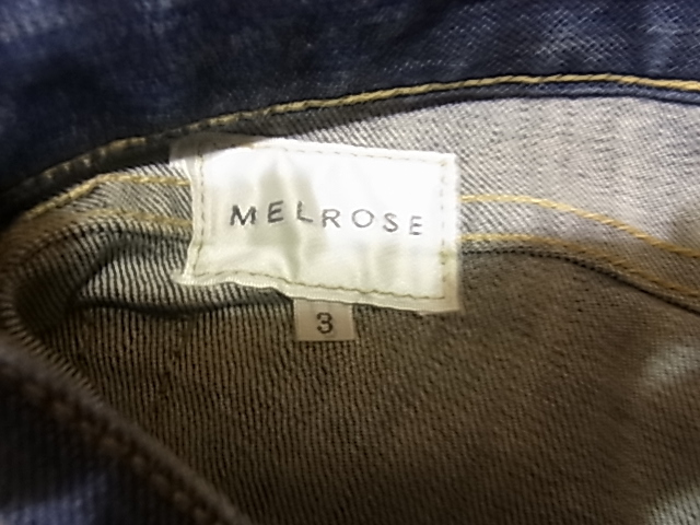 MELROSE　メルローズ 恵比寿で購入　ダメージ加工　ロールアップデニム　サイズ３　ローライズタイプ　ストレッチ少し効きます_画像6