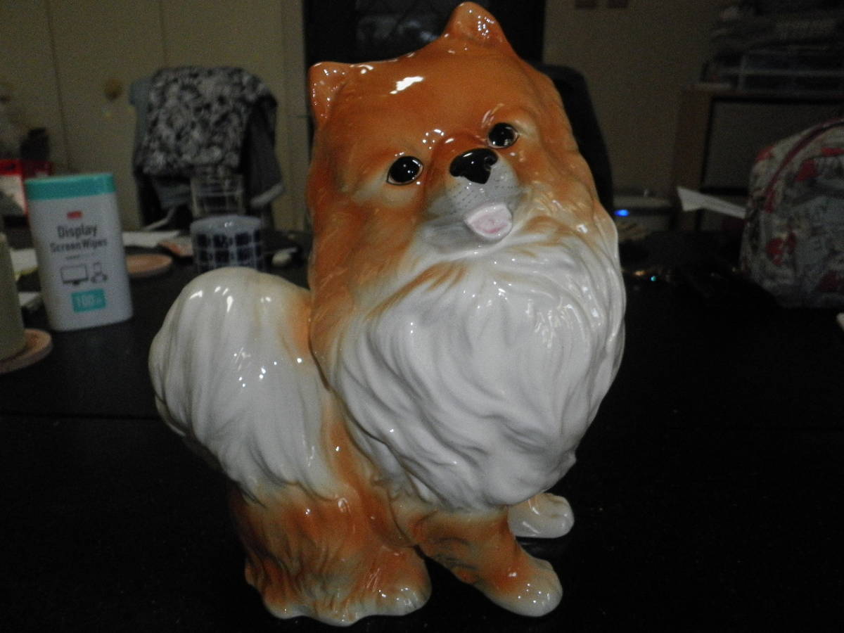 ヤフオク ポメラニアン Pomeranian 加藤工芸 犬 陶器置物 ヤフオク ポメラニアン Pomeranian 加藤工芸 犬 陶器置物