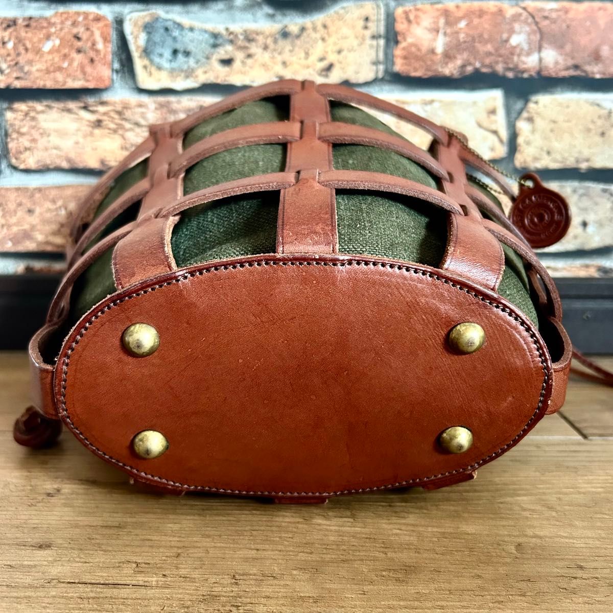 JUST CAMPAGNE レザーバスケットバッグ ジュストカンパーニュ JUST CAMPAGNE レザーバスケットバッグ ジュストカンパーニュ