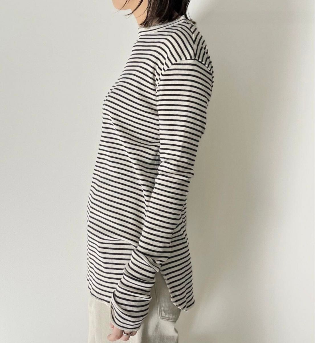 アパルトモン LAppartement Border Rib Longsleeve T-sh アパルトモン LAppartement Border Rib Longsleeve T-sh
