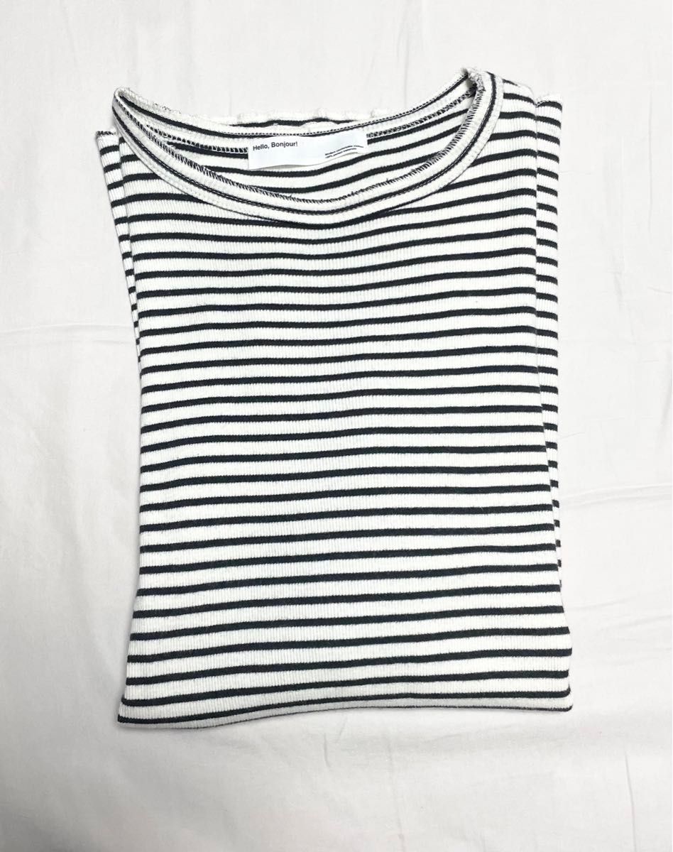 アパルトモン LAppartement Border Rib Longsleeve T-sh アパルトモン LAppartement Border Rib Longsleeve T-sh