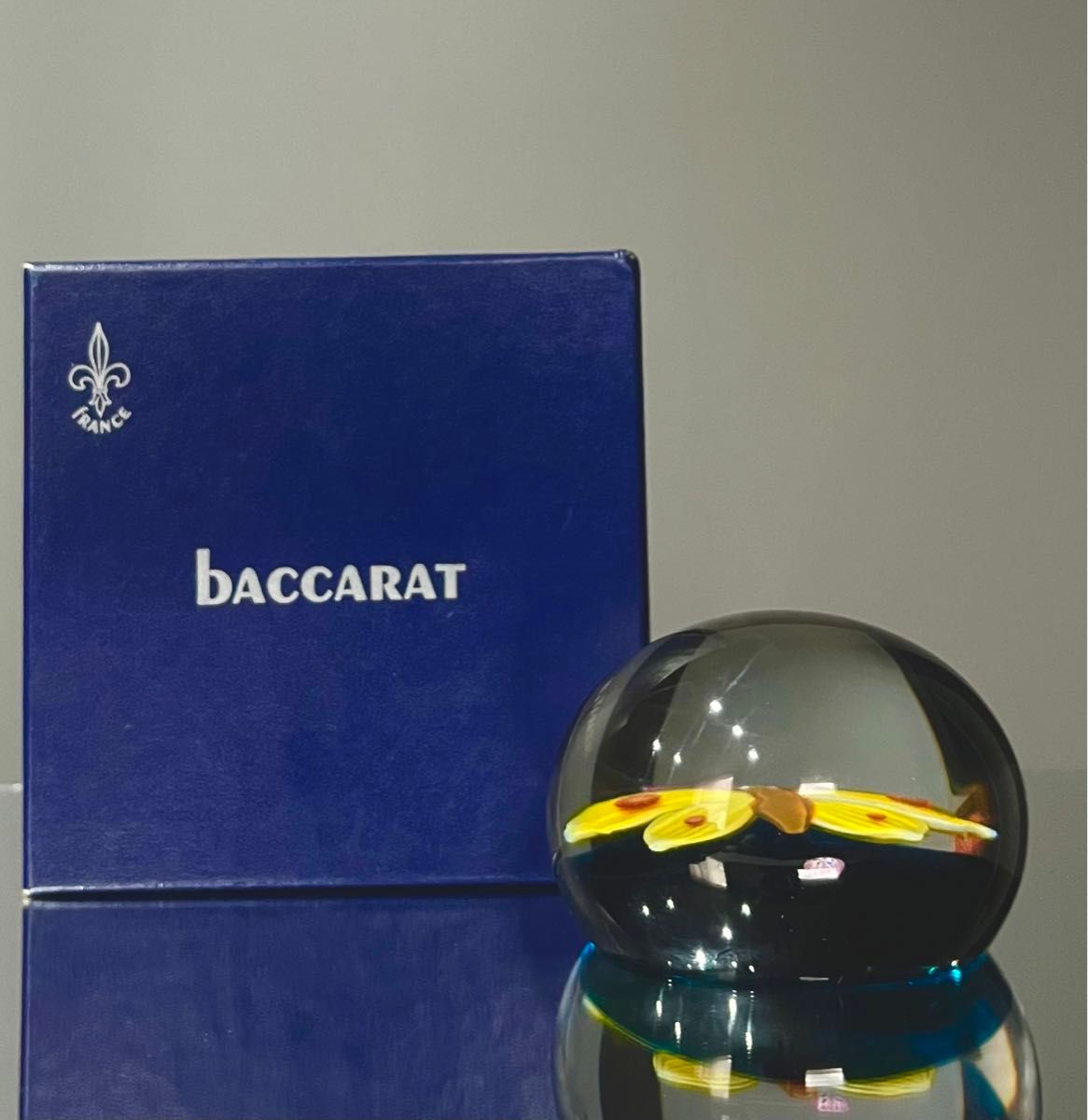 Baccarat バカラ/ 純正箱付 1971年 バタフライ ペーパーウェイト Baccarat バカラ/ 純正箱付 1971年 バタフライ ペーパーウェイト