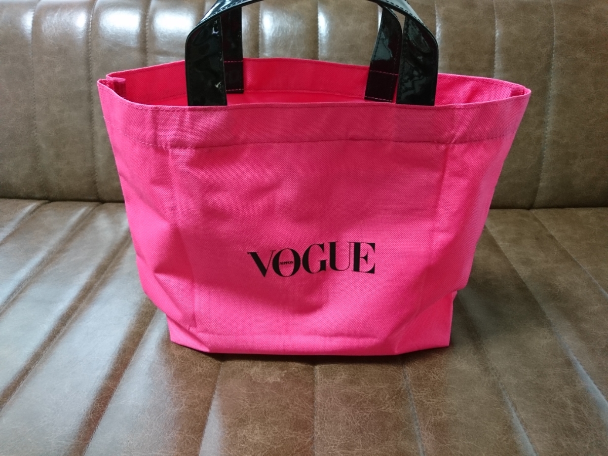 送料無料 極美品 VOGUE トートバッグ ショッキングピンク ネオン バッグ ヴォーグ ハンドバッグ レディースバッグ_画像7