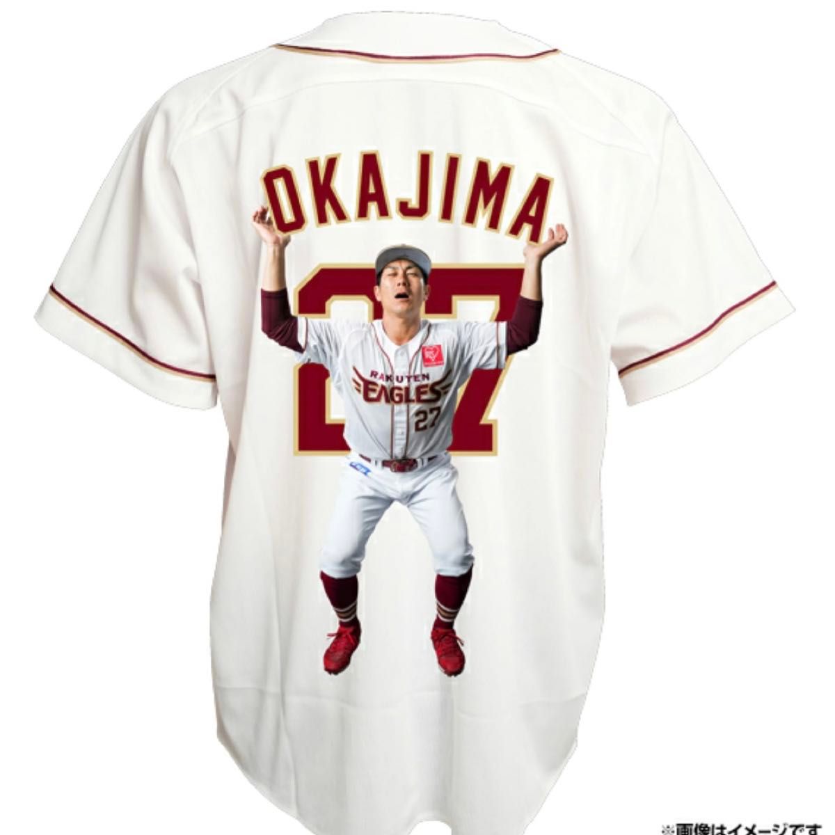 楽天イーグルス 踏ん張り頑張りフォトユニフォーム #27 岡島豪郎 楽天イーグルス 踏ん張り頑張りフォトユニフォーム #27 岡島豪郎