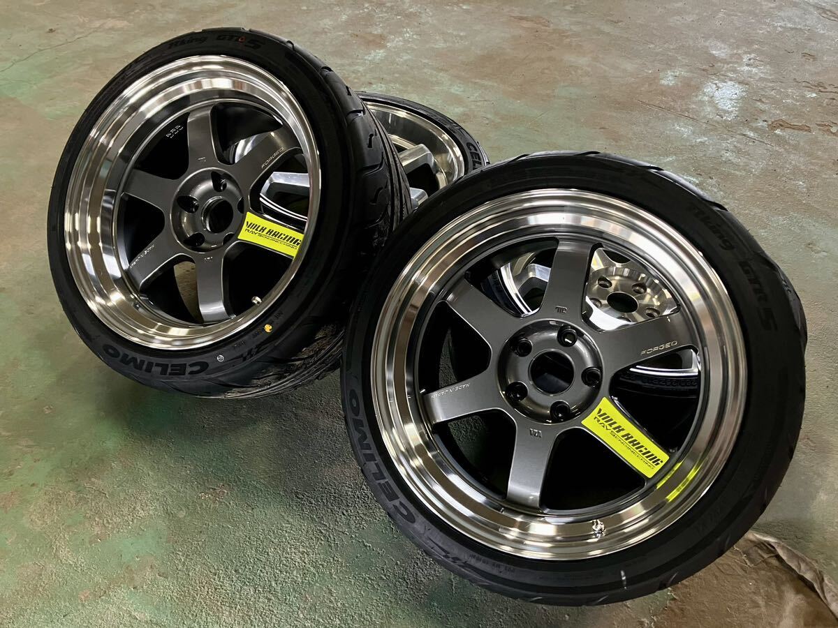 TE37V 18インチ2本タイヤ付き Yahoo!オークション - RAYS TE37V MARK2 18インチ 10.5J +15 PCD
