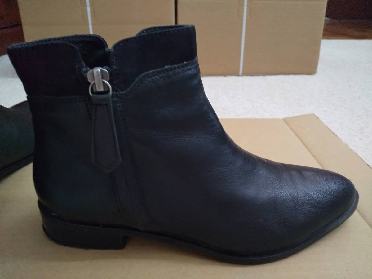 * price cut 2* Rose Bud ROSEBUD short boots leather original leather black black size 36 stylish good-looking 