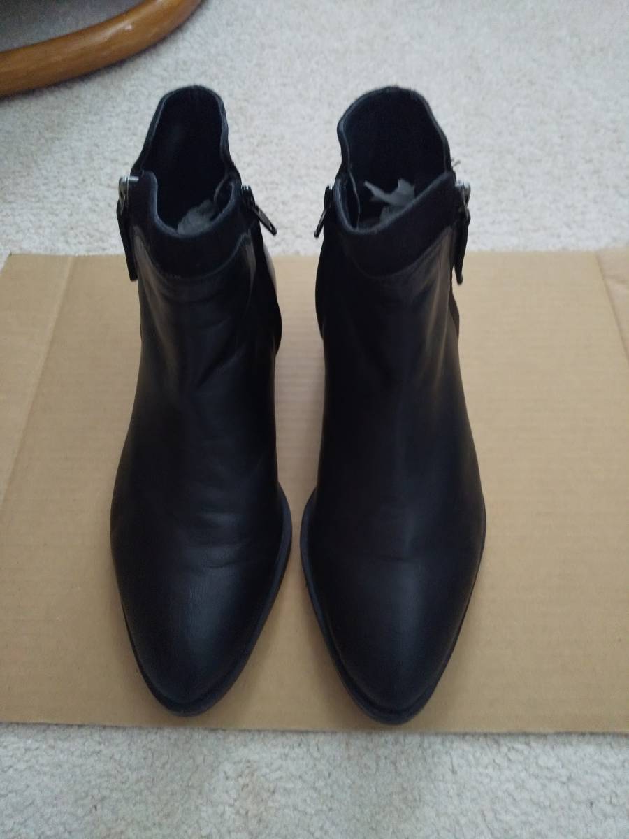 * price cut 2* Rose Bud ROSEBUD short boots leather original leather black black size 36 stylish good-looking 