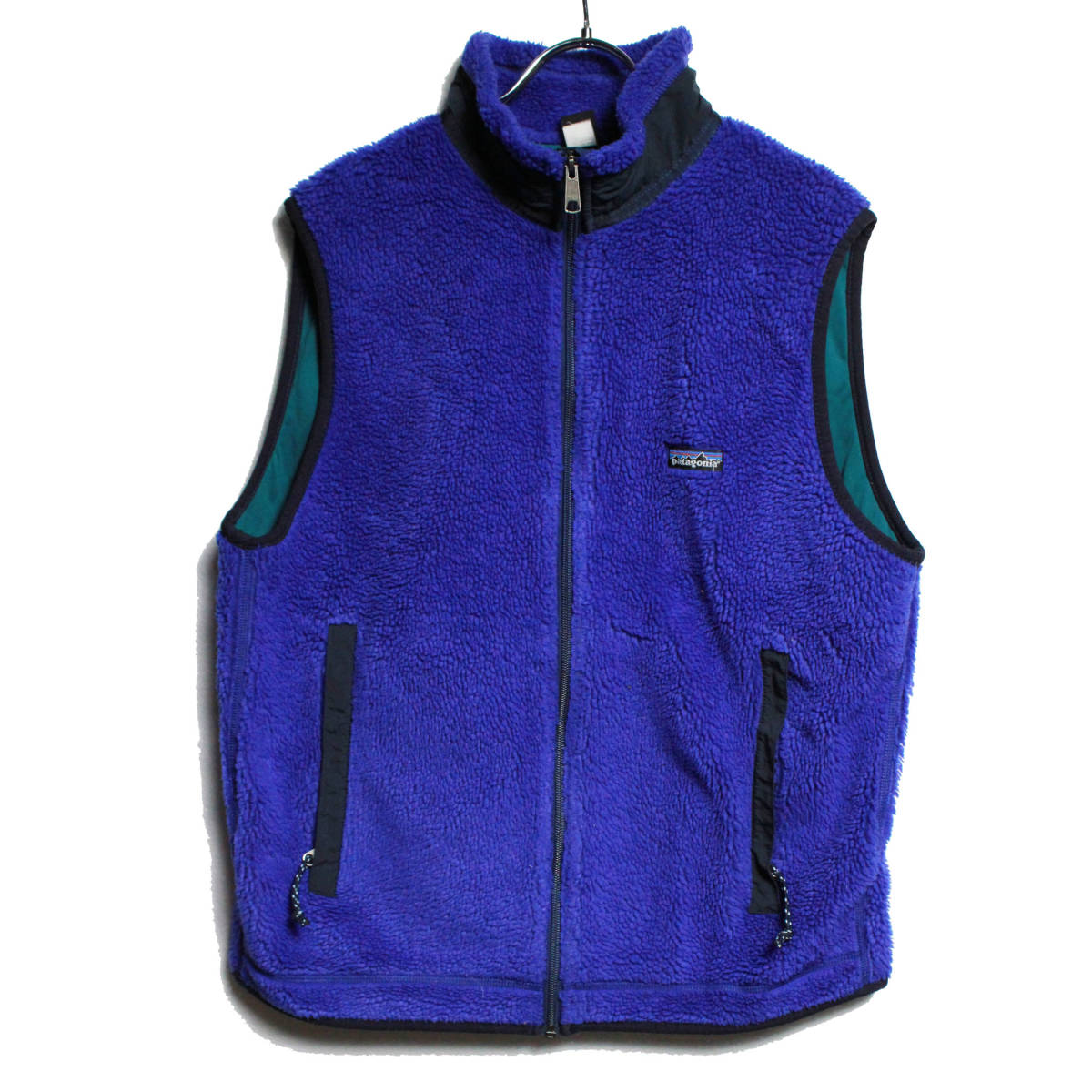 90's USA製 パタゴニア PATAGONIA レトロ Xベスト (L) コバルト 90年代 アメリカ製 97年モデル フリース_画像1