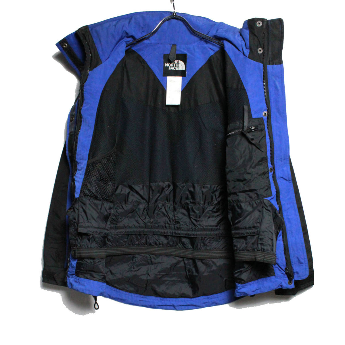 90's ノースフェイス EXTREME LIGHT フード付き ナイロンジャケット 黒青系 (WOMENS 8) エクストリーム THENORTHFACE 3