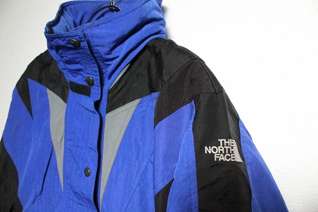 90's ノースフェイス EXTREME LIGHT フード付き ナイロンジャケット 黒青系 (WOMENS 8) エクストリーム THENORTHFACE 4