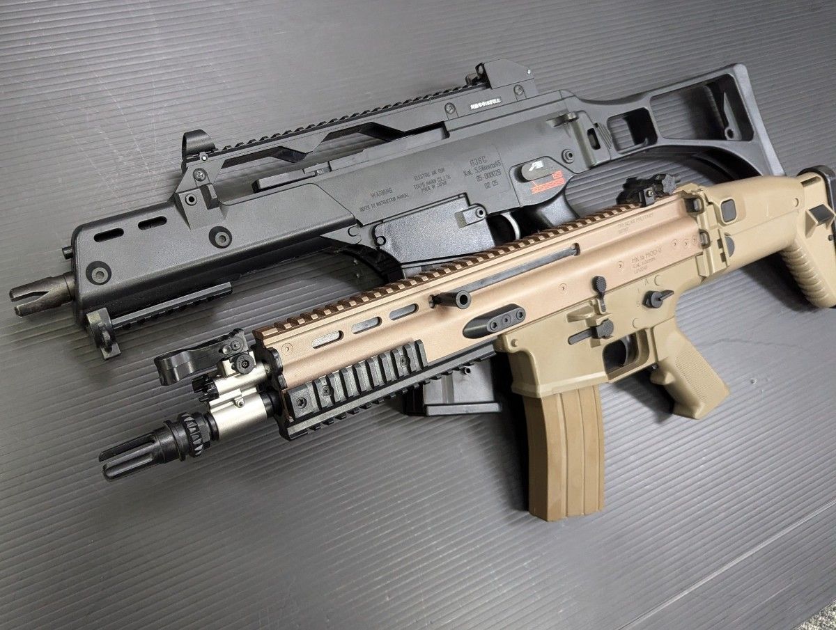 内部強化済み SCAR-L とG36C 電動ガンボーイズ カスタム 10歳 内部強化済み SCAR-L とG36C 電動ガンボーイズ カスタム 10歳