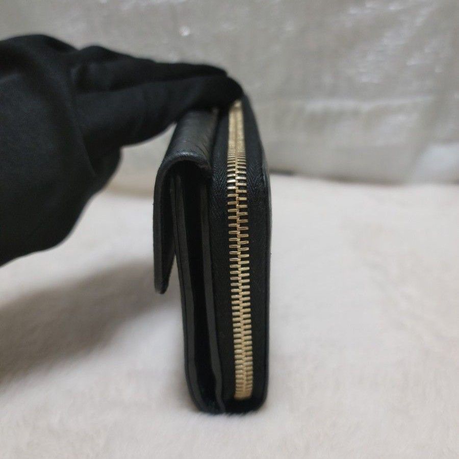 極美品】GUCCI グッチ 長財布 折り財布 ラウンドファスナー 極美品】GUCCI グッチ 長財布 折り財布 ラウンドファスナー