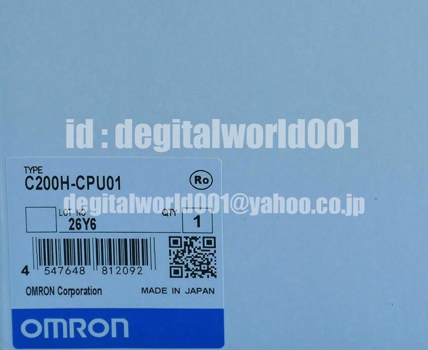 新品【東京発☆T番号領収書☆税込】OMRON オムロン C200H-CPU01 新品【東京発☆T番号領収書☆税込】OMRON オムロン C200H-CPU01