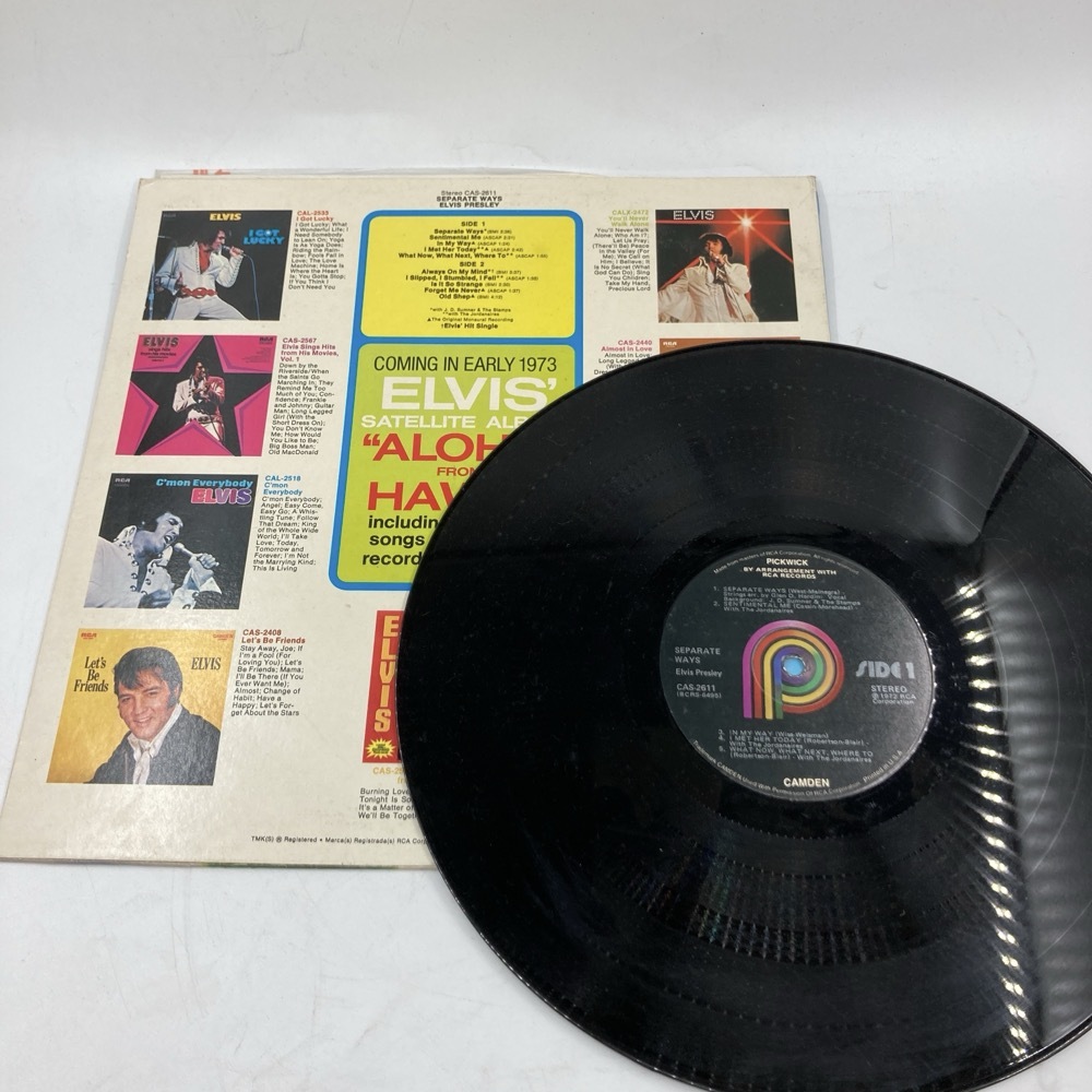 Elvis Presley エルヴィス・プレスリー ４枚まとめ売り SINGLES バーニング・ラブ カリフォルニア・ホリデー SEPARATE WAYS ★K2543R2