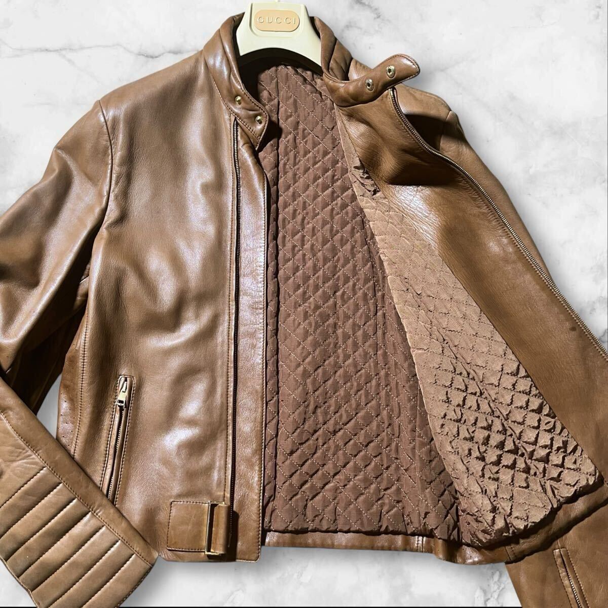 トムフォード期 GUCCI レザーシングルライダースジャケット トムフォード期 GUCCI レザーシングルライダースジャケット