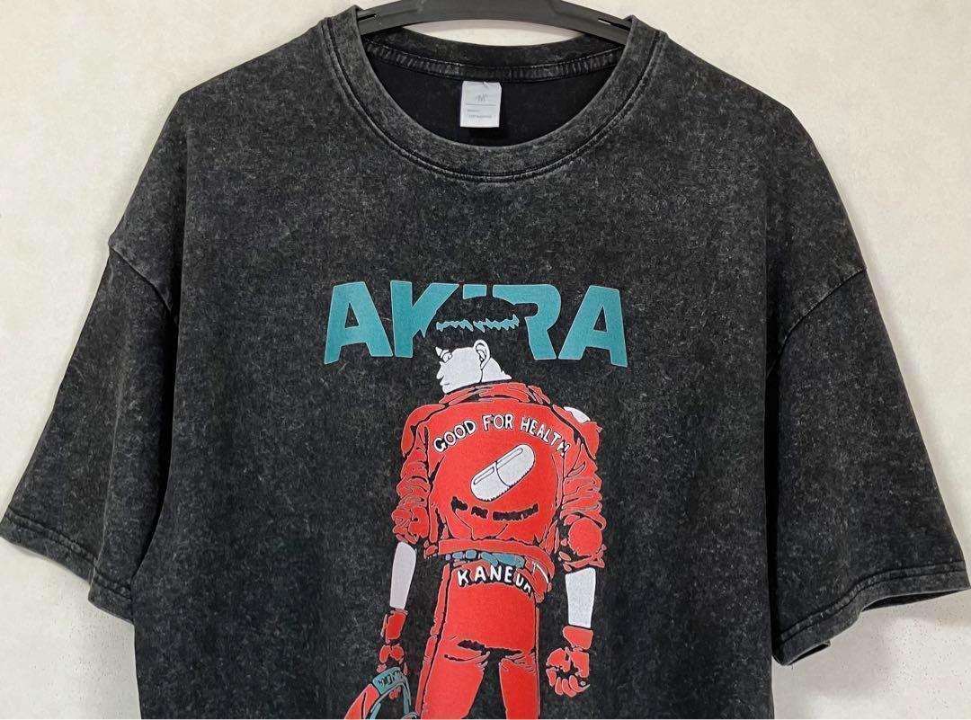 【未使用品】 アキラ AKIRA 金田 カネダ akira ヴィンテージ加工 Tシャツ バイク BIKE 半袖トップス 美品 アニメ 綿 コットン マンガ