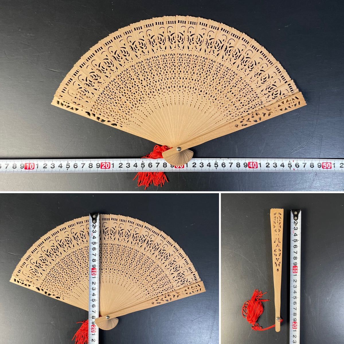扇子 白檀 透かし彫り 白檀扇子 箱入 香木 中国 工芸 香木扇 扇子 白檀 透かし彫り 白檀扇子 箱入 香木 中国 工芸 香木扇