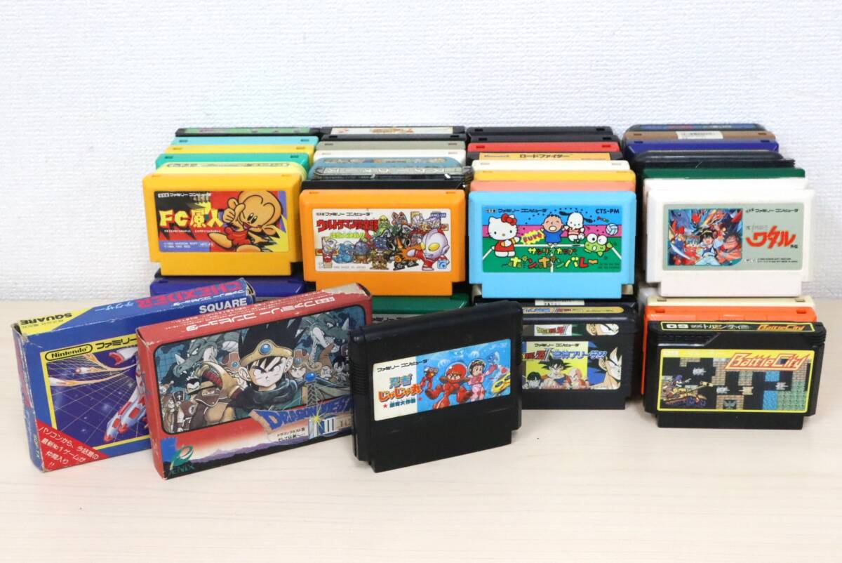 ZR80 ファミコン カセット 71本 まとめ カービィ/ドラクエ/サンリオ/パーマン/キテレツ大百科/グラディウス 他 ジャンク/動作未確認/現状品