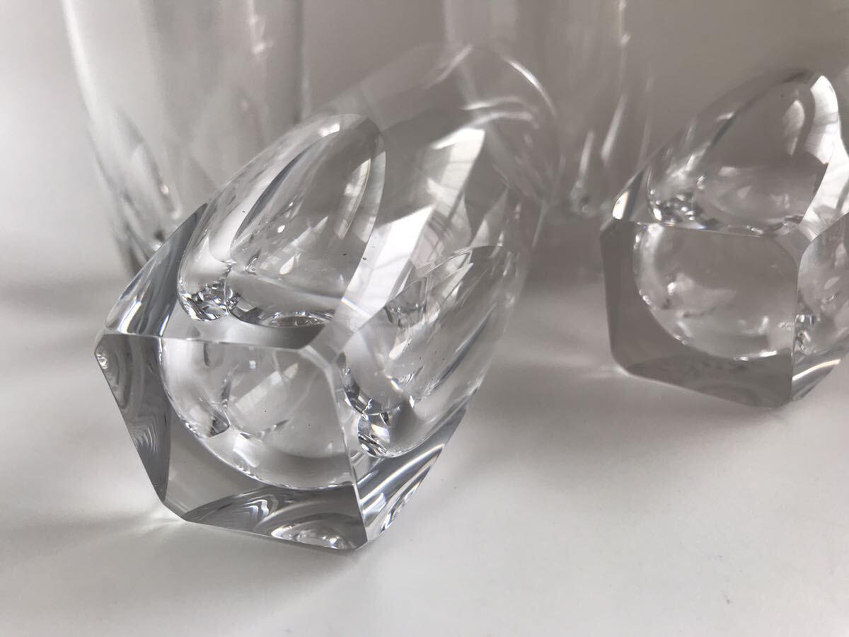 HOYA クリスタル 4面Qカットグラス 4個 函有 レトロ 希少 送料 HOYA クリスタル 4面Qカットグラス 4個 函有 レトロ 希少 送料