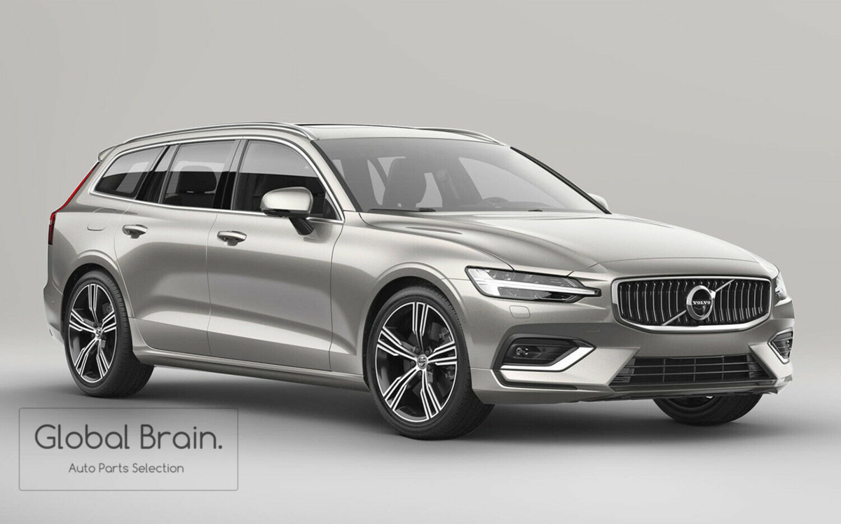 2018- ボルボ V60 ZB カーボン リア バンパー プロテクター ガード/ リア トリム カバー リア ゲート シル スポイラー エアロ ブラック