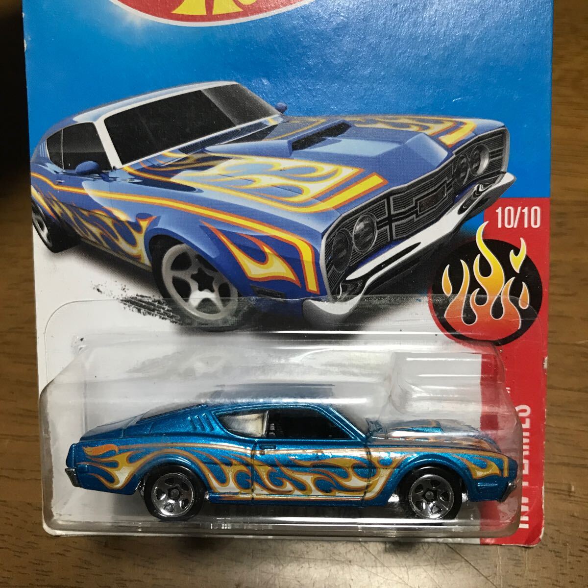 ６) ブルー　FLAMES 69 MERCURY CYCLONE フレイムス　ホットウィール 送料180円　レア