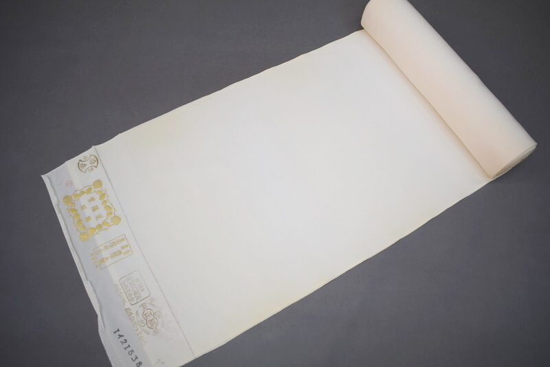 【凛々】17L　新古品 正絹 丹後ちりめん 白生地着尺反物　未仕立て品