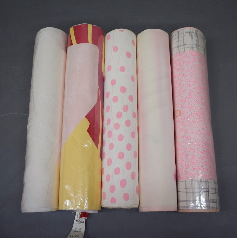 【凛々】14H　新古品 正絹 長襦袢 反物 5点組　まとめ売り